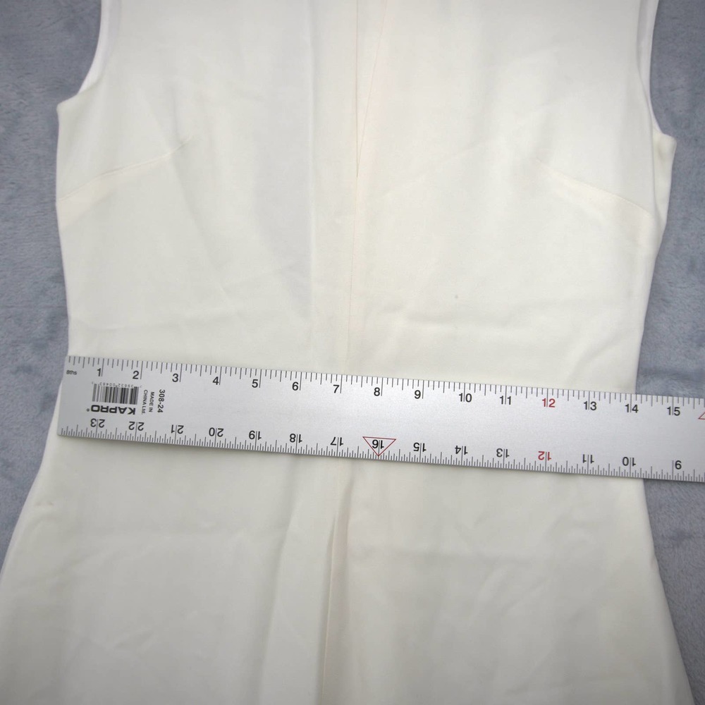 REISS Livvy Open Back Midi Dress Size 6 White Sleeveless Mock Neck 0152 - Picture 10 of 16
